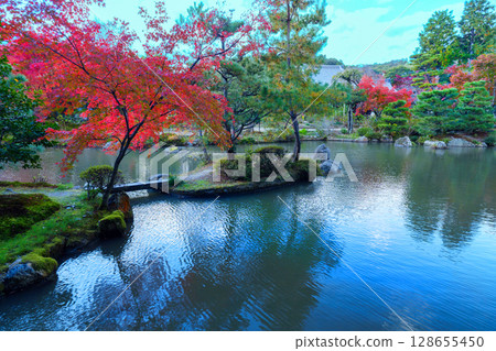 Autumn in Kyoto: Hokongoin Garden, pond and autumn leaves Autumn in Kyoto: Hokongoin Garden, pond and autumn leaves 128655450