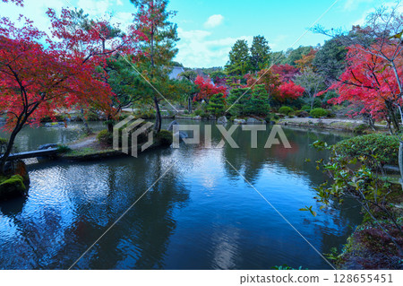 Autumn in Kyoto: Hokongoin Garden, pond and autumn leaves Autumn in Kyoto: Hokongoin Garden, pond and autumn leaves 128655451