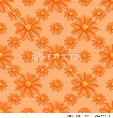 seamless pattern with yellow flowers 128655691
