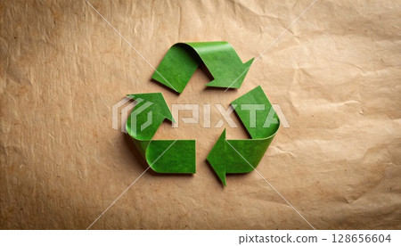 AI image: Earth's environmentally friendly recycled paper recycling image 128656604