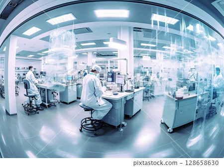 Laboratory young researchers and scientist team working on new innovation.Macro.AI Generative Laboratory young researchers and scientist team working on new innovation.Macro.AI Generative 128658630