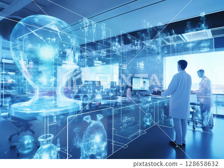 Health care young researchers and scientist team in large labaratory.AI Generative Health care young researchers and scientist team in large labaratory.AI Generative 128658632