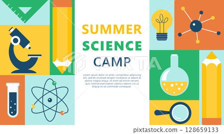 Summer science camp poster 128659133