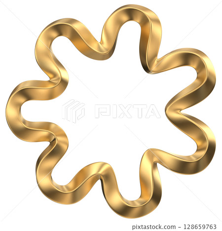 golden ribbon bow isolated on white golden ribbon bow isolated on white 128659763