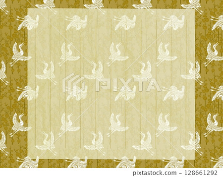 鶴梅枯葉色信紙 128661292