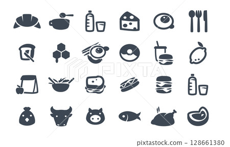 Food Icon Set Food Icon Set 128661380