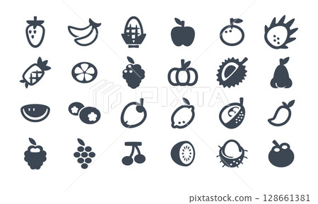 Fruit Icon Set Fruit Icon Set 128661381