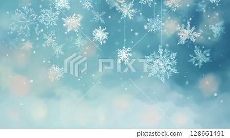 雪水晶背景 128661491