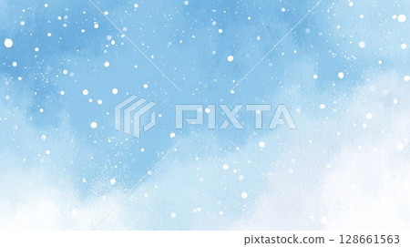 夢幻可愛的雪景背景 128661563