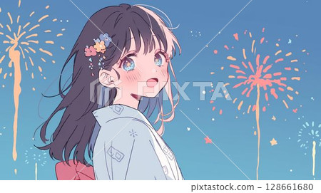 轉身一看，夏日的回憶和煙火在眼前展開 128661680