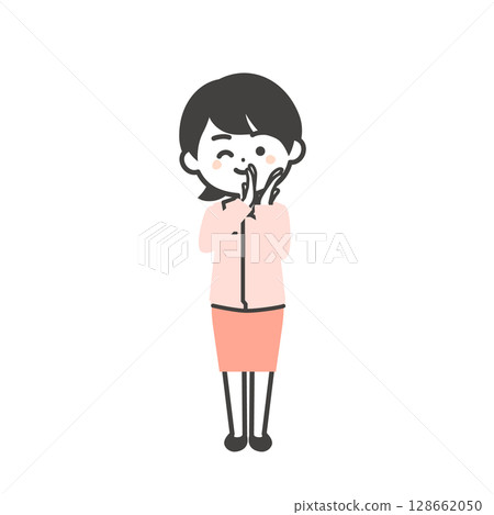 圖:一位三頭女子身穿工作服,外面套著西裝,一邊鼓掌一邊眨眼 圖:一位三頭女子身穿工作服,外面套著西裝,一邊鼓掌一邊眨眼 128662050