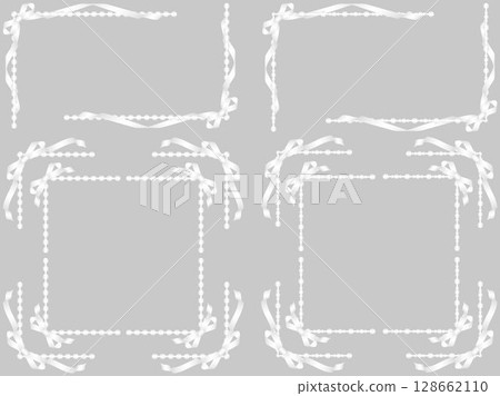 絲帶，珠 F2，m6 白色 B 128662110