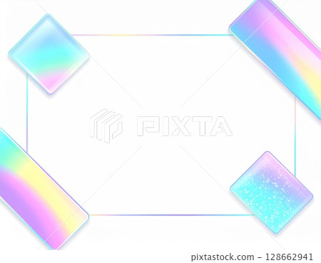 Pastel colored frames and glittering glass Pastel colored frames and glittering glass 128662941