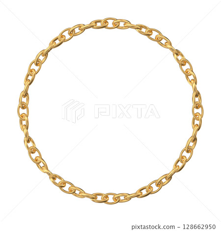 golden chain isolated on white background 128662950