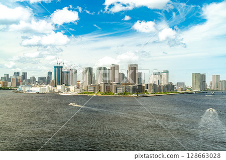 Skyscrapers seen from Rainbow Bridge Skyscrapers seen from Rainbow Bridge 128663028