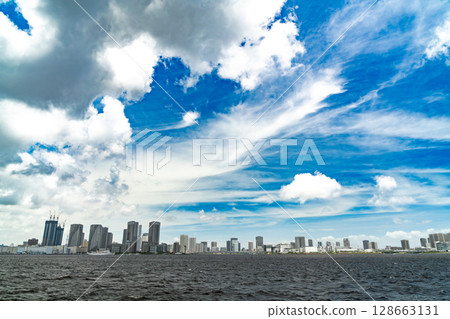 Cityscape seen from Shibaura Minamifuto Park Athletic Field Cityscape seen from Shibaura Minamifuto Park Athletic Field 128663131