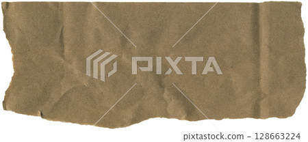 Brown kraft ripped paper background for vintage album decoration, collages, scrapbooking, DIY projects Brown kraft ripped paper background for vintage album decoration, collages, scrapbooking, DIY projects 128663224