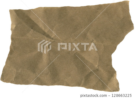 Crumpled wrinkled kraft paper. For packaging, gift wrapping, and creative crafting projects Crumpled wrinkled kraft paper. For packaging, gift wrapping, and creative crafting projects 128663225