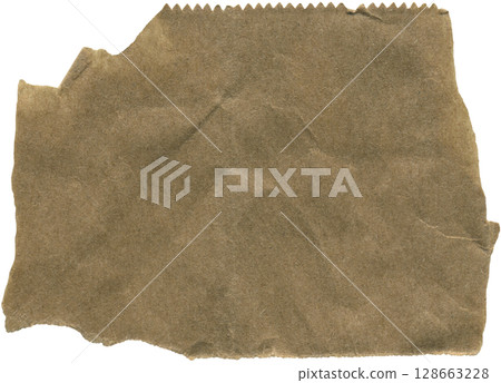 Brown wrinkled kraft paper sheet. For packaging, gift wrapping, and creative crafting projects Brown wrinkled kraft paper sheet. For packaging, gift wrapping, and creative crafting projects 128663228