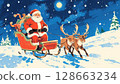 Reindeer and Santa Claus 128663234