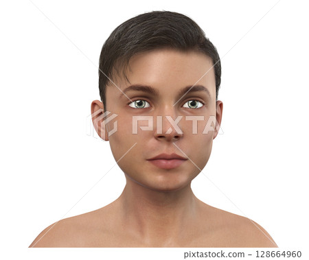 Healthy boy, illustration 128664960