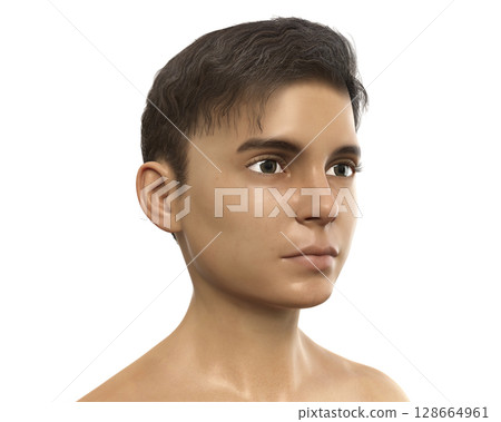 Healthy boy, illustration 128664961