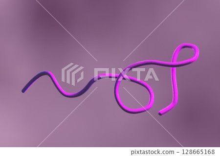 Borrelia bacteria illustration Borrelia bacteria illustration 128665168