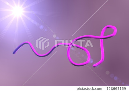 Borrelia bacteria illustration Borrelia bacteria illustration 128665169