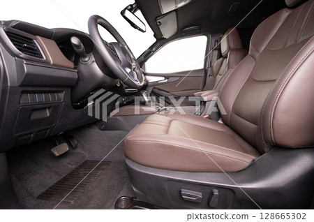 Modern car driver cockpit 128665302