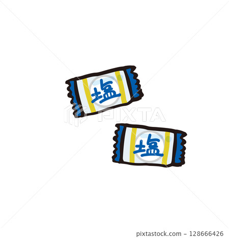 Hand drawn illustration of salt tablets Hand drawn illustration of salt tablets 128666426