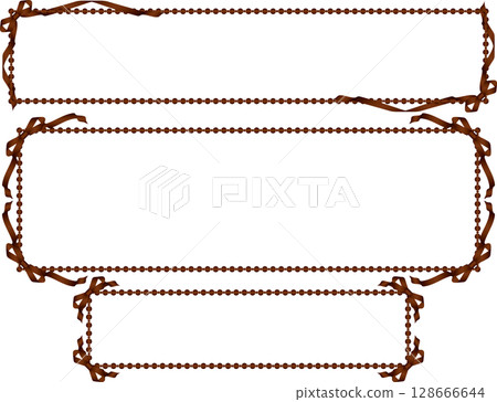 Ribbon, beads F3, m18 brown 128666644