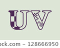 Stylized UV Coordinate Typography with Checker and Pixel Patterns for 3D Texturing Concepts 128666950