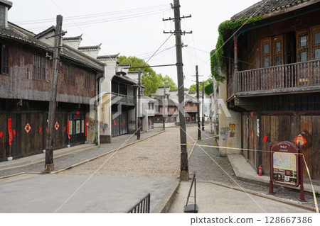 The streets of old Shanghai recreated in Shanghai Film Park The streets of old Shanghai recreated in Shanghai Film Park 128667386