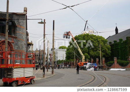 上海影視樂園重現老上海街道 上海影視樂園重現老上海街道 128667599