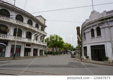 The streets of old Shanghai recreated in Shanghai Film Park The streets of old Shanghai recreated in Shanghai Film Park 128667673