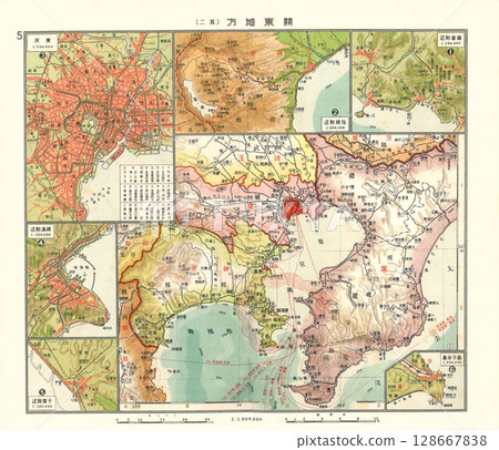 1920年關東地區舊地圖（東京、橫濱、千葉） 128667838