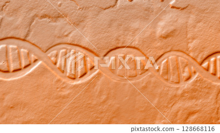 Molecule of DNA, illustration 128668116