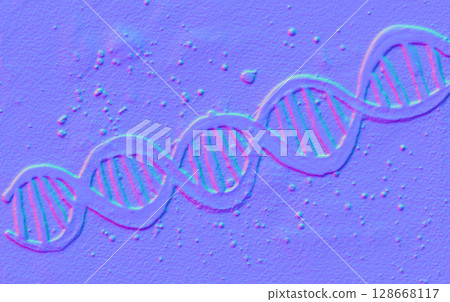 Molecule of DNA, 3D illustration 128668117