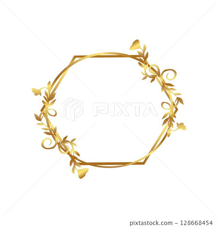 wedding golden frame 128668454