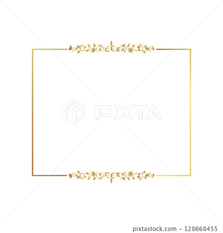Golden warm gold border frame free vector illustration 128668455