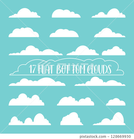 Minimal Flat Clouds Vector Collection 17 Cute Cloud Icons for Weather or UI Design Minimal Flat Clouds Vector Collection 17 Cute Cloud Icons for Weather or UI Design 128669930