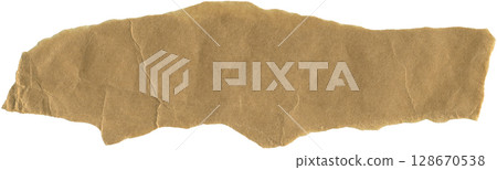 Torn Kraft paper scrap for background, vintage album decoration, collages, scrapbooking, DIY projects Torn Kraft paper scrap for background, vintage album decoration, collages, scrapbooking, DIY projects 128670538