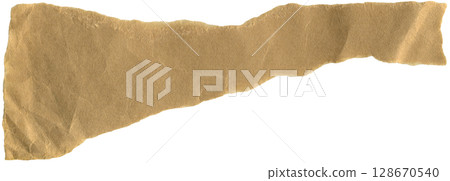 Brown wrinkled kraft paper. For packaging, gift wrapping, and creative crafting projects Brown wrinkled kraft paper. For packaging, gift wrapping, and creative crafting projects 128670540