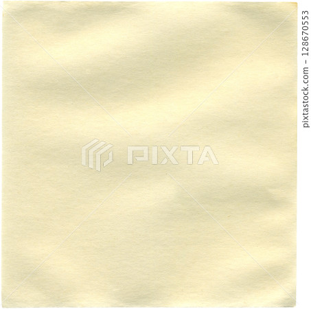 Beige vintage sheet of uneven crinkled paper for backgrounds. Old yellow sheet for scrapbooking, gift wrapping and making creative crafts 128670553