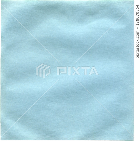 Blue scrapbook wrinkled uneven paper for backgrounds. Old light blue sheet for scrapbooking, packaging, gift wrapping, creative crafting projects 128670554