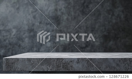 Concrete Tabletop Mockup for Product Display. 128671226