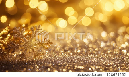 Golden Glitter and Snowflake Holiday Sparkle. - Stock Illustration ...