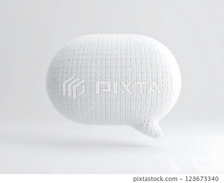 Elegant Minimalist Speech Bubble on Neutral Background Elegant Minimalist Speech Bubble on Neutral Background 128673340