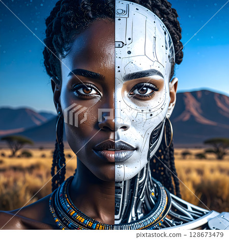 Harmony of a Young African Womans Essence 128673479