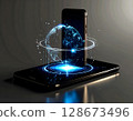 Holographic Product Launch on smartphone 128673496